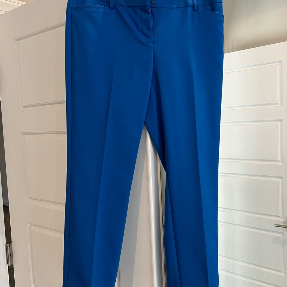 Express Vibrant Blue Straight Leg Pants